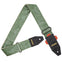 AMUMU Embossed Leaf Green Guitar Strap โ Light Green Vegan Leather with Double-Layer Top Grain Leather Ends VG01EB-LG-R